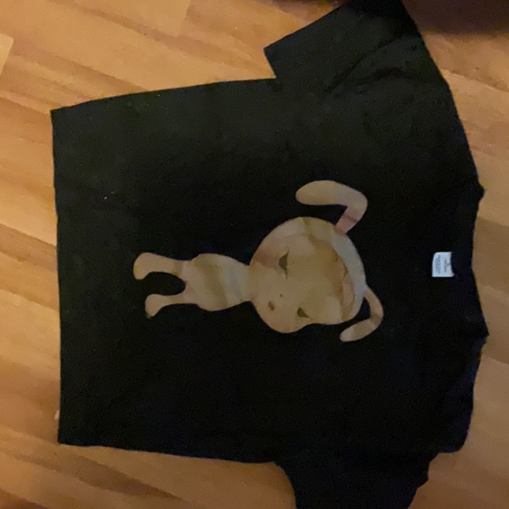 yoshitomo nara handprint black crop top